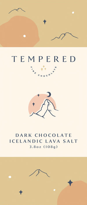 Dark Chocolate Icelandic Lava Salt Bar