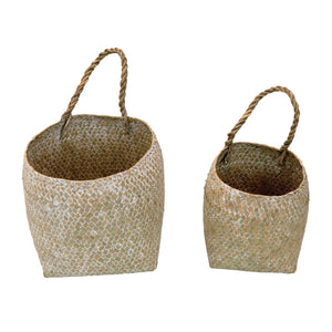 Handwoven Seagrass Baskets Set/2