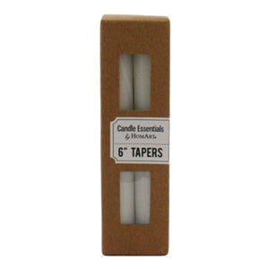 6" Taper Candles - Box of 4 - Ivory