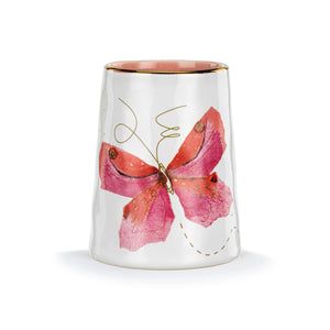 Pink Butterfly Picked With Love Vase - 2"x3"