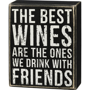 The Best Wines Box Sign