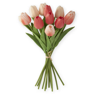 13" Coral & Peach RT Tulips