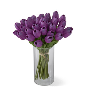13" Purple Real Touch Tulip