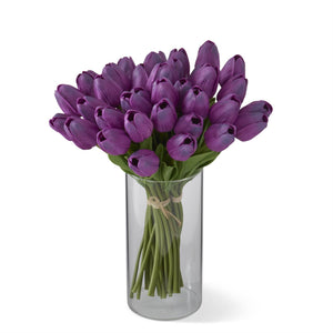 13" Purple Real Touch Tulip by Abode Mercantile