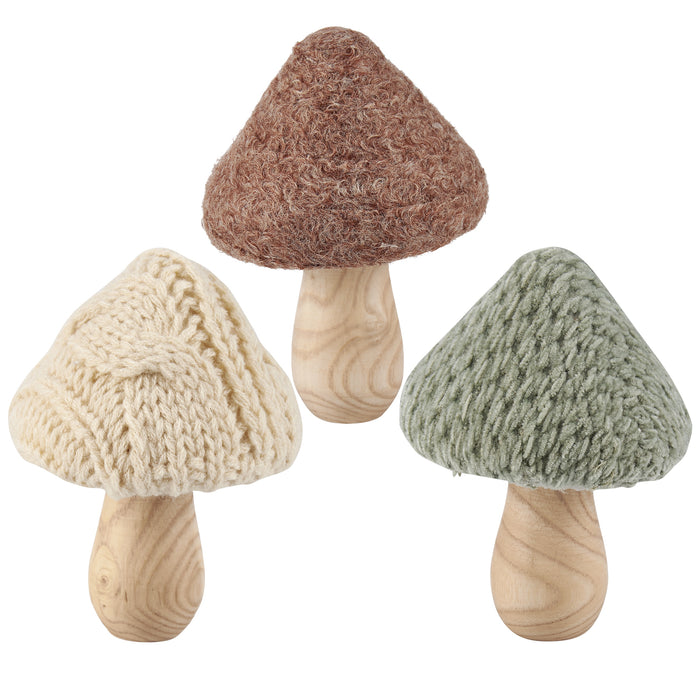Knitted Mushroom Sitter-Assorted