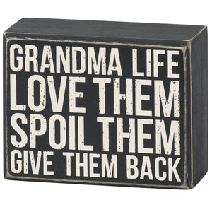 Grandma Life Box Sign