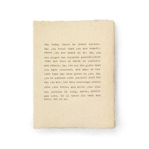 Deckled Edge Notebook-May Today There Be Peace