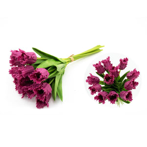 13" Fuchsia Real Touch Parrot Tulip by Abode Mercantile
