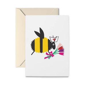 Nurse Bee Greeting Card - Bee Well Soon