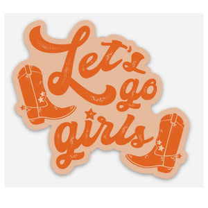 Let's Go Girls Orange Sticker