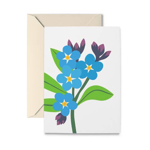 Forget Me Nots Greeting Card - Sympathy