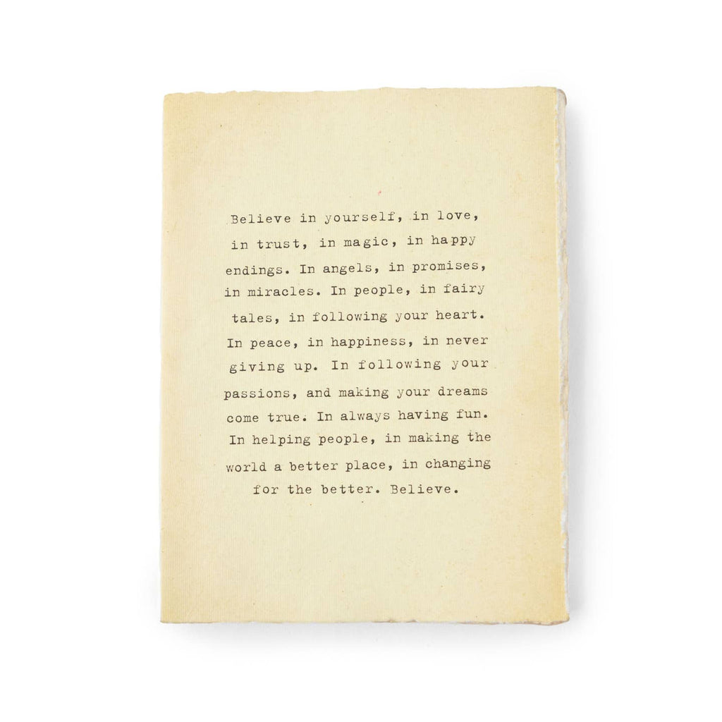 Deckled Edge Notebook-Believe In Yourself