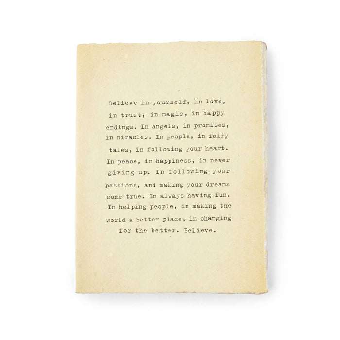 Deckled Edge Notebook-Believe In Yourself