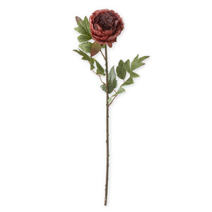 22" Real Touch Peony - Burgundy