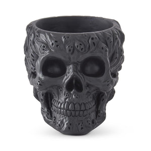 Black Resin Ghost Face Skull Bowl