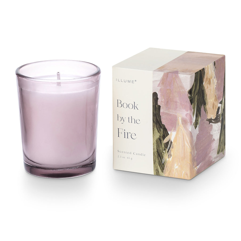 Book By The Fire-Boxed Votive Candle