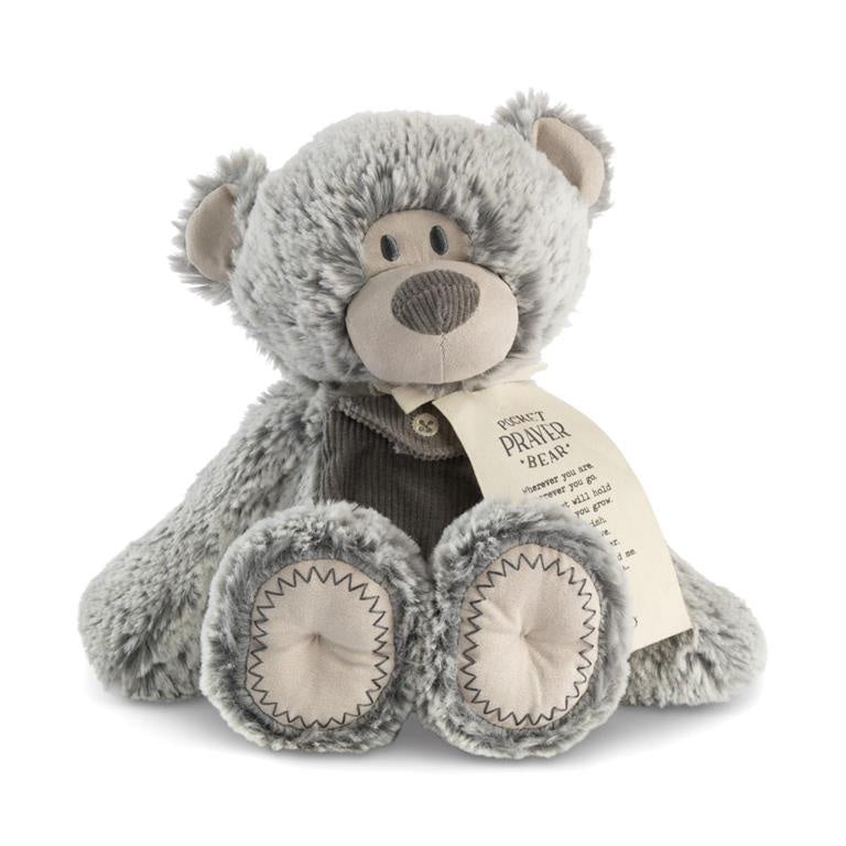 Gray Pocket Prayer Bear-11"
