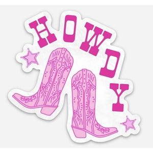 Howdy Boots Sticker
