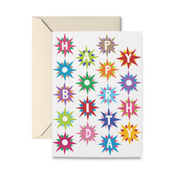 Birthday Starbursts Greeting Card