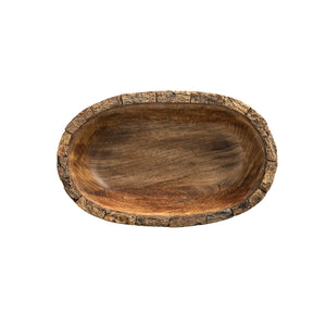 Artisan Wood Bowl 12"x8.5"x2.75"-Natural