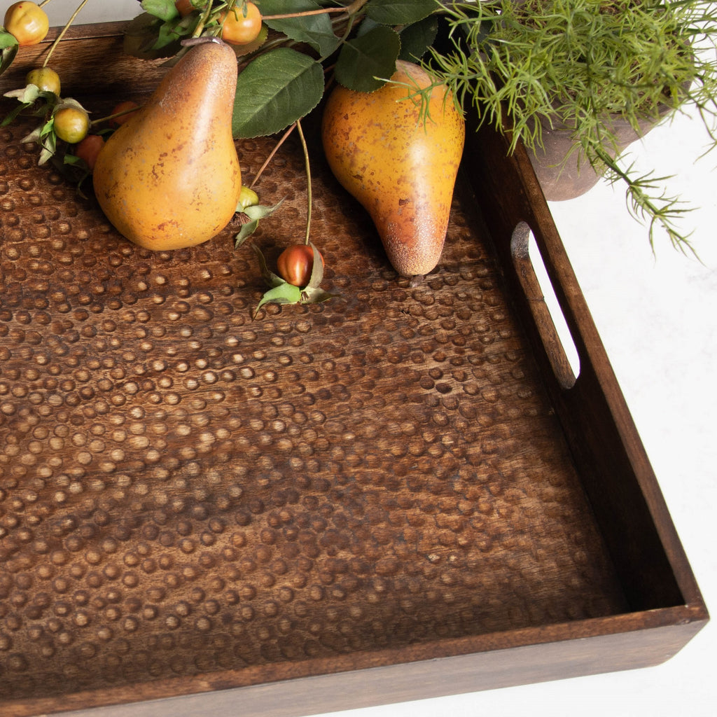 Artisan Wood Tray 18"x14"x2"-Natural