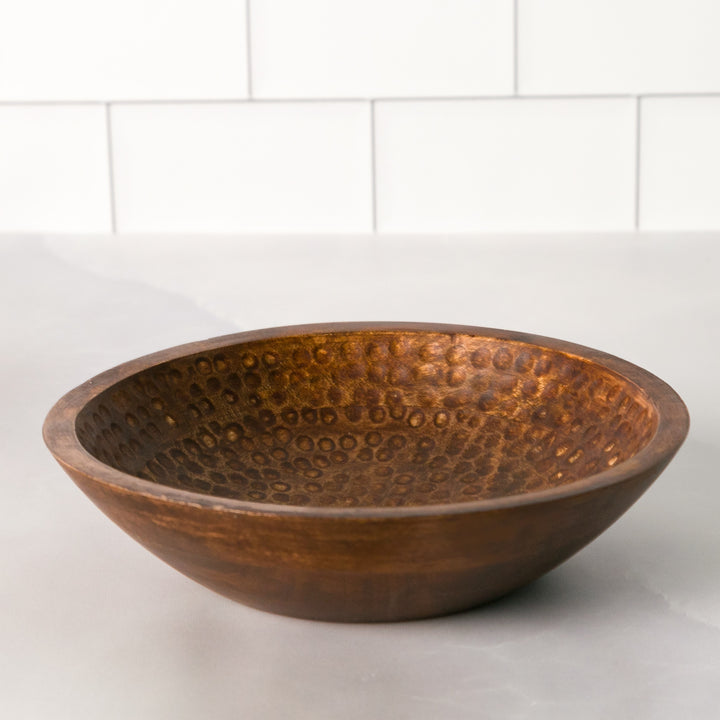 Artisan Wood Bowl 8"x2"-Natural