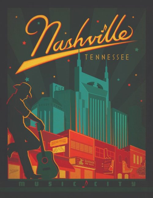 Postcard - Lower Broad MC / Broadway At Night