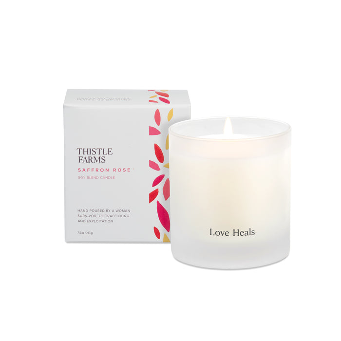Love Heals Candle - Saffron Rose