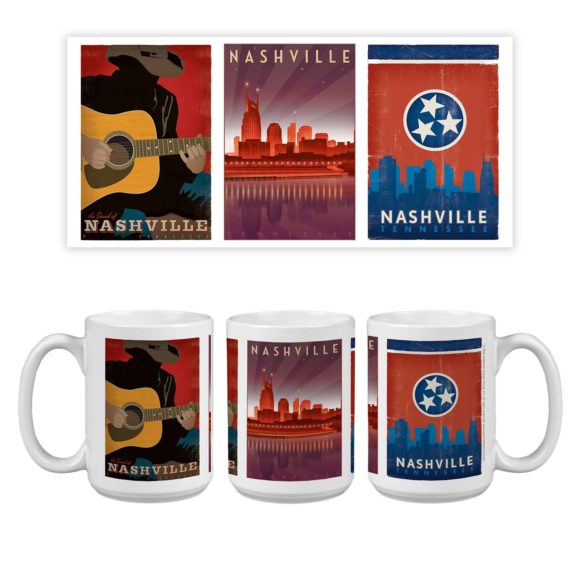 Mug - State Flag / Guitar Skyline