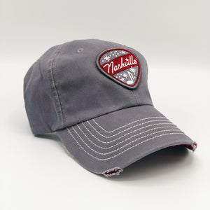 Trucker Hat - Guitar Pick (Grey & Red)