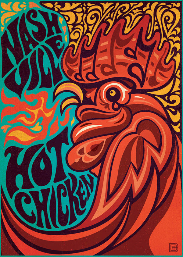 Magnet - Hot Chicken (Groovy Blue)