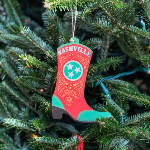 Ornament - Boot Tri-Star