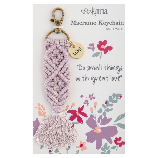 Love Macrame Keychain