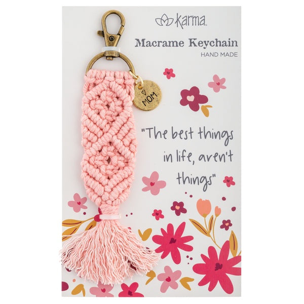 Mom Macrame Keychain