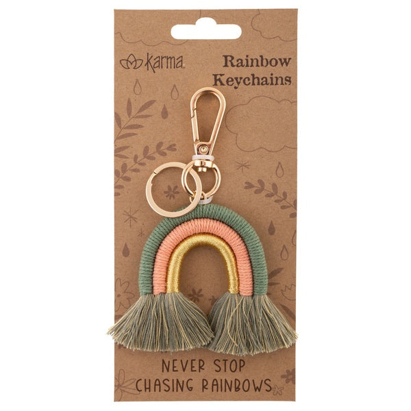 Never Change Rainbow Keychain