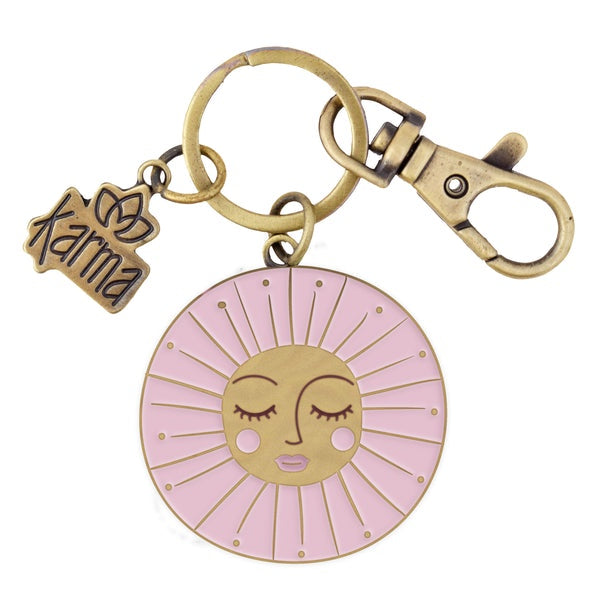 Sun Enamel Keychain