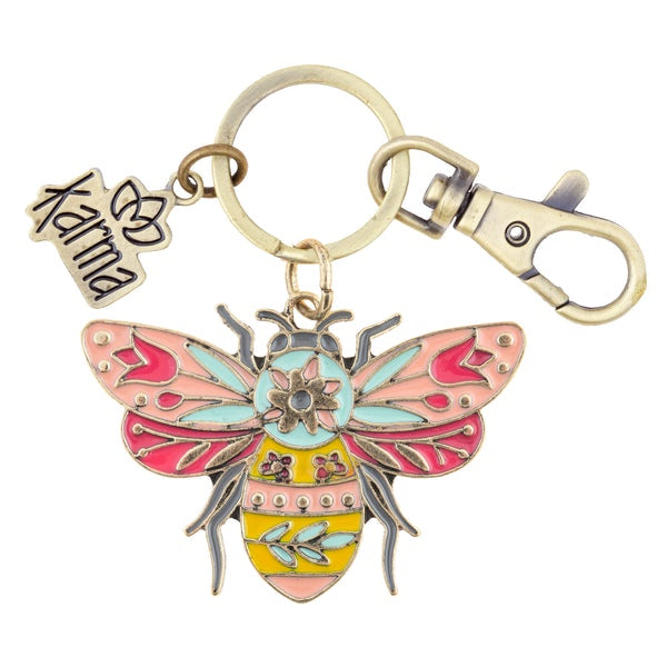 Bee Enamel Keychain