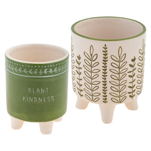 Plant Kindness Footed Planter Set of 2