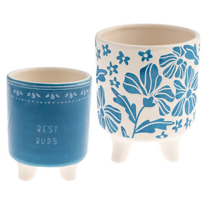 Best Buds Footed Planter Set of 2