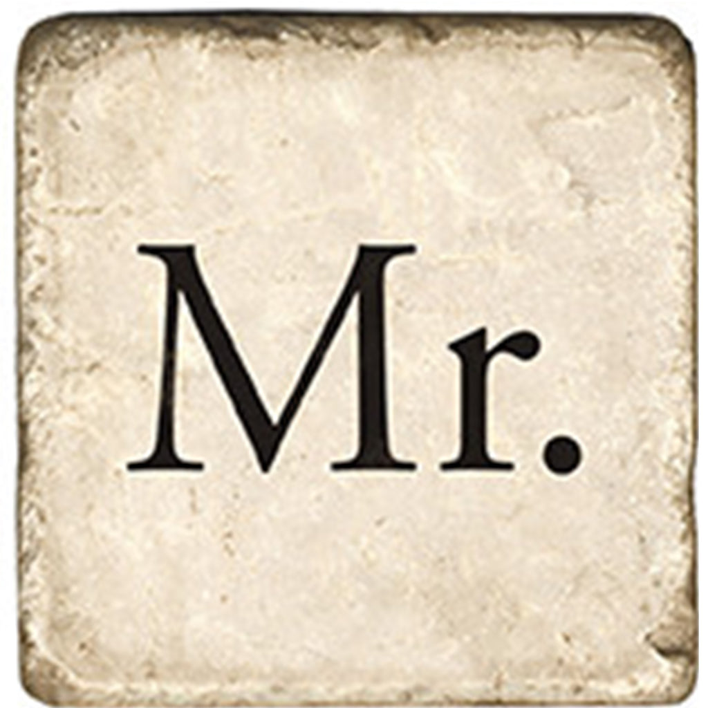 Mr. - White Coaster