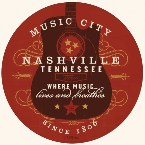 Car Coaster - Red Guitar