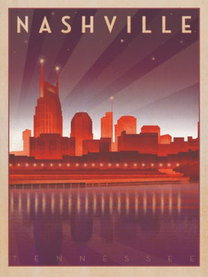 Postcard - Skyline At Night (Nashville)