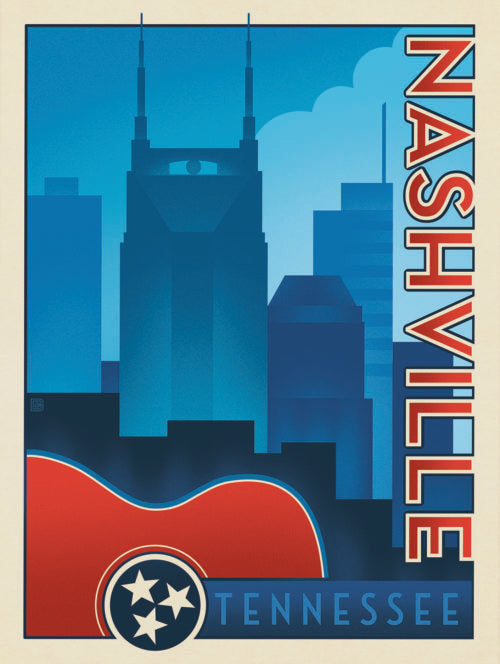 Postcard - Guitar Skyline