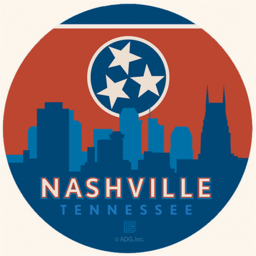 Car Coaster - State Flag Skyline