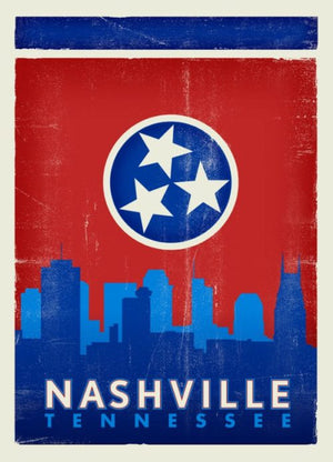 Postcard - State Flag Skyline (Nashville)
