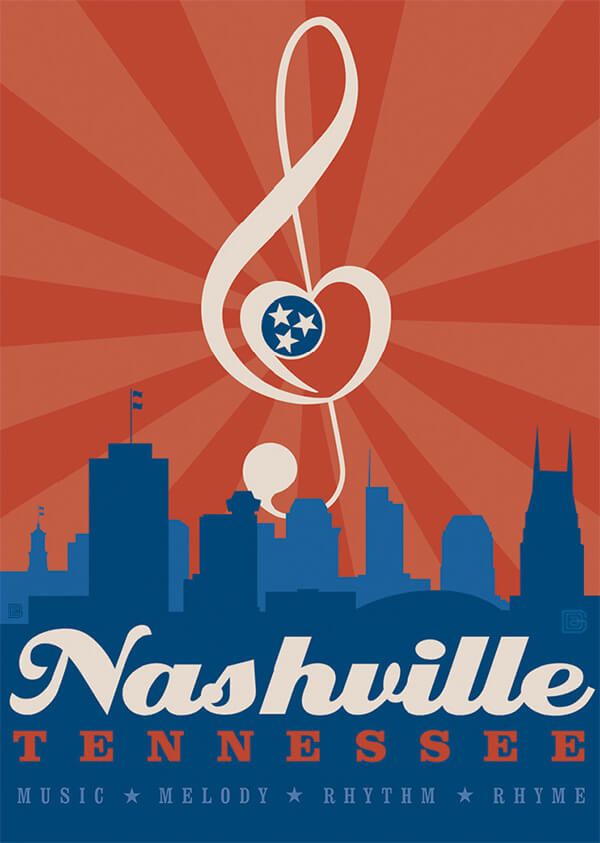 Magnet - Treble Clef Skyline
