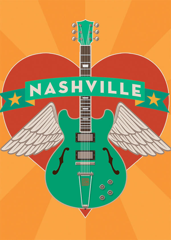 Magnet - Winged Guitar