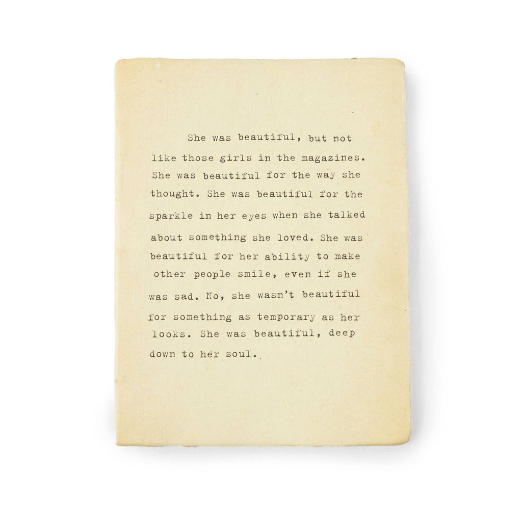 Deckled Edge Notebook-She Was Beautiful
