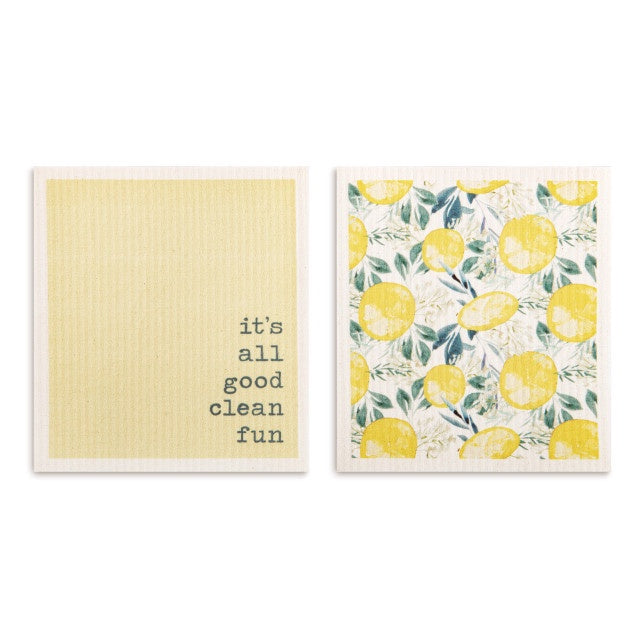 BioDishCloths Set/2-Lemons