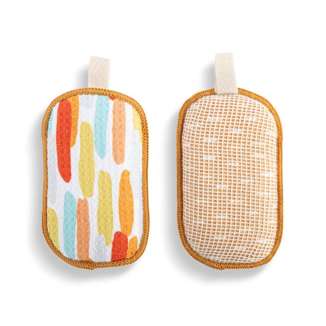 Absorbent Sponges Set/2-Orange Lines